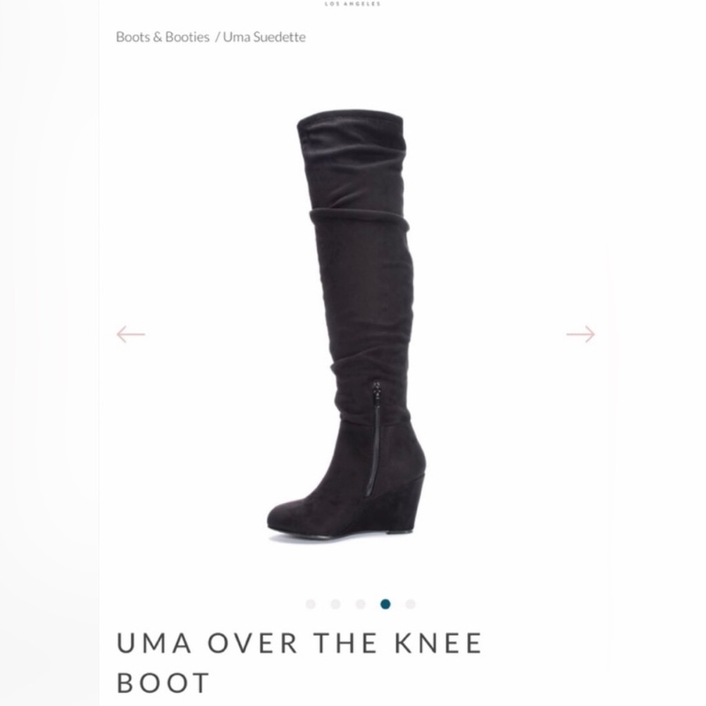 NWOB Chinese Laundry “Uma” OTK wedge boots